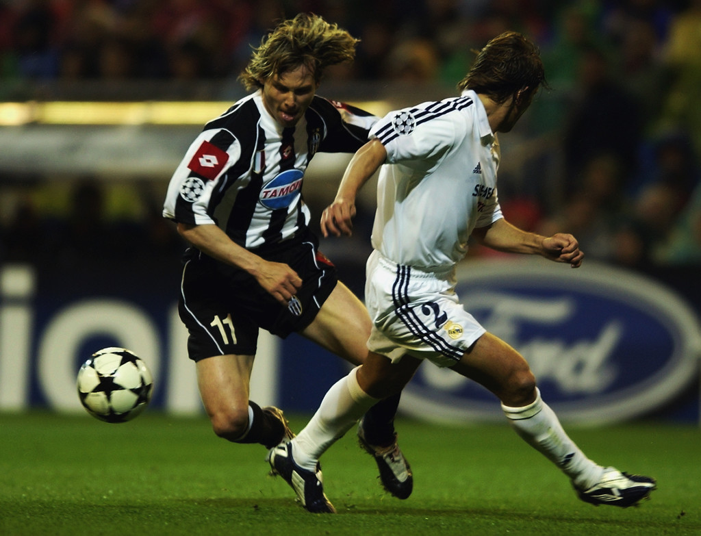 Pavel Nedved in action during the win over Madrid in 2003