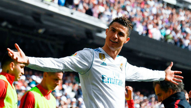 Ronaldo celebrates after scoring 1