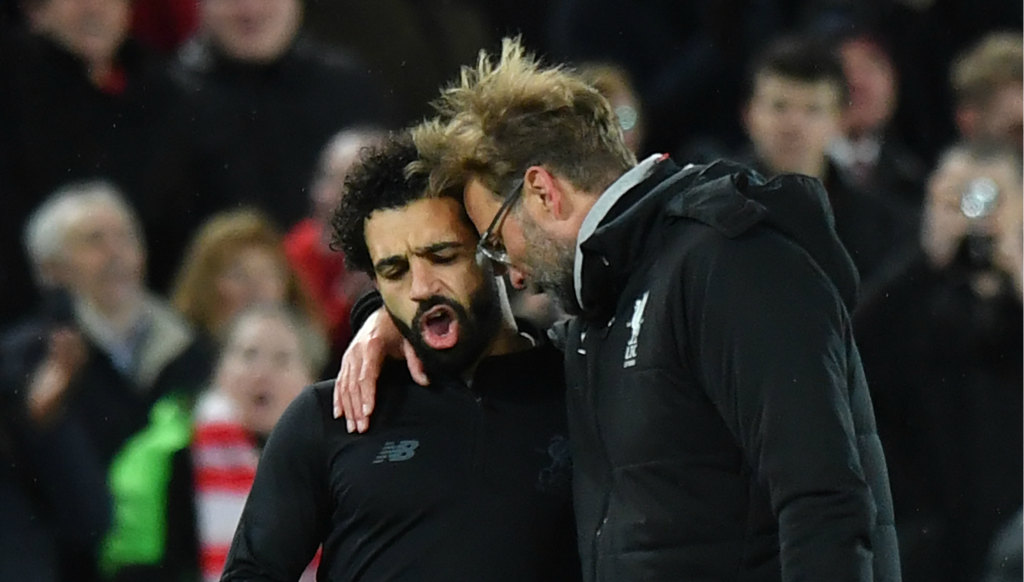 Jurgen Klopp was concerned for Mohamed Salah's fitness after the final whistle