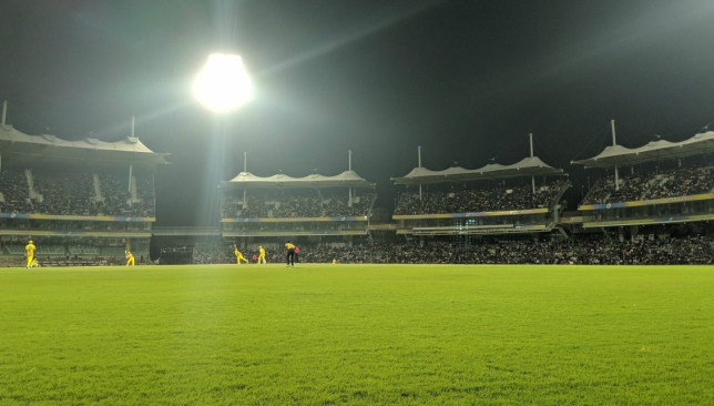 It was almost a full house at Chepauk on Sunday. (Image courtesy: ChennaiIPL/Twitter)