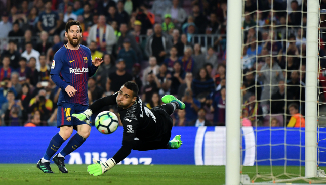Lionel Messi scores against Villarreal.