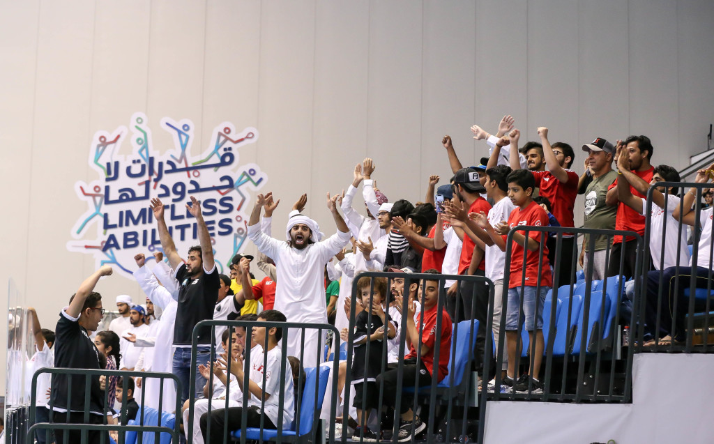 Excited fans at the NAS Volleyball Tournament
