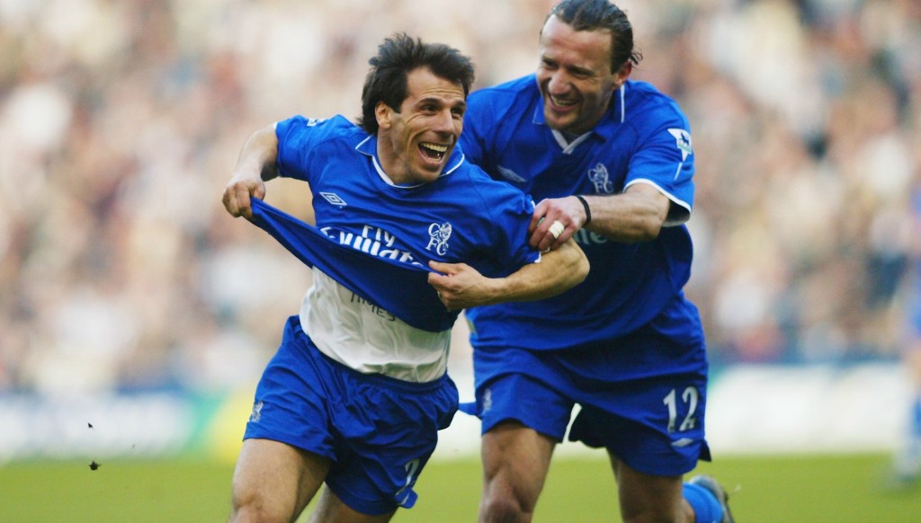 Zola is back at Chelsea having starred as a player at Stamford Bridge.