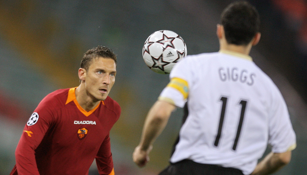 Old guard: Totti and Giggs