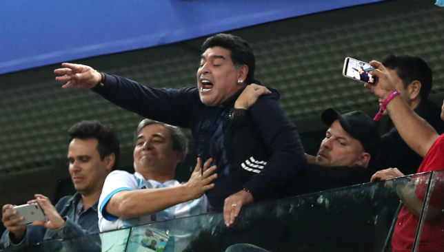 Maradona celebrates