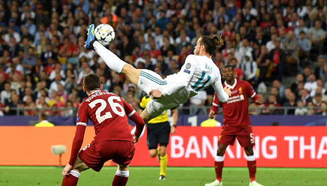 Bale scores that goal in last season's Champions League final.