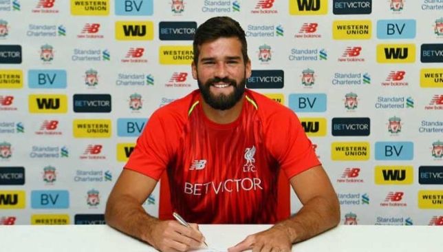 Signed and delivered: Alisson (Photo Credit: Liverpool FC).