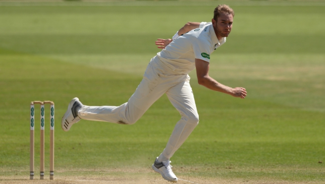 Stuart Broad is playing his first competitive match since injury.