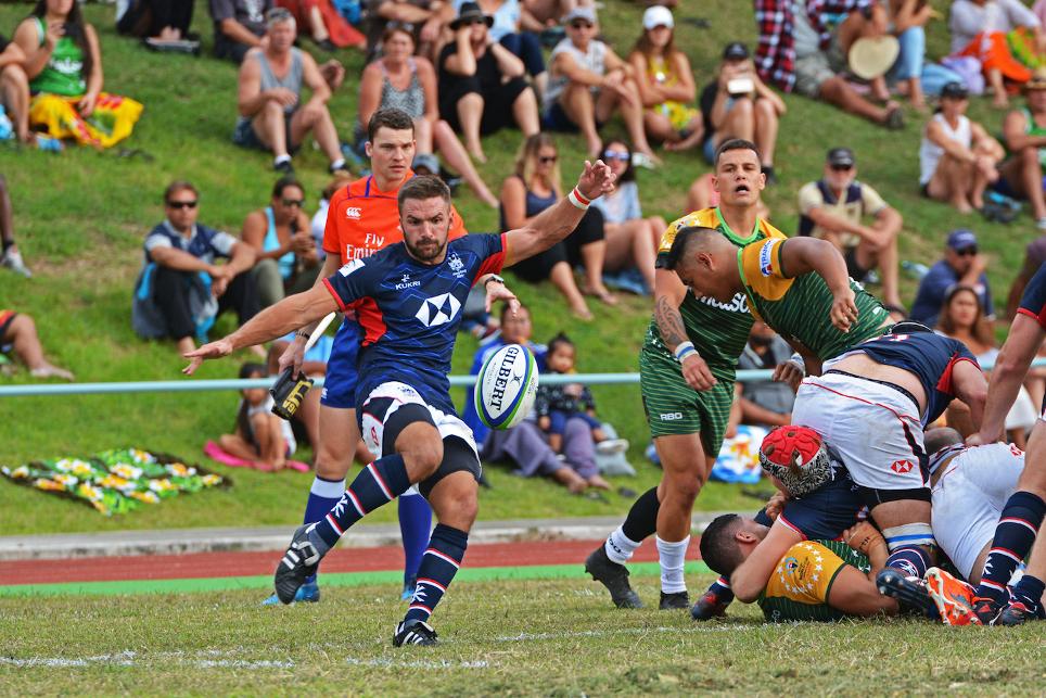 Liam Slatem was among the try-scorers for Hong Kong