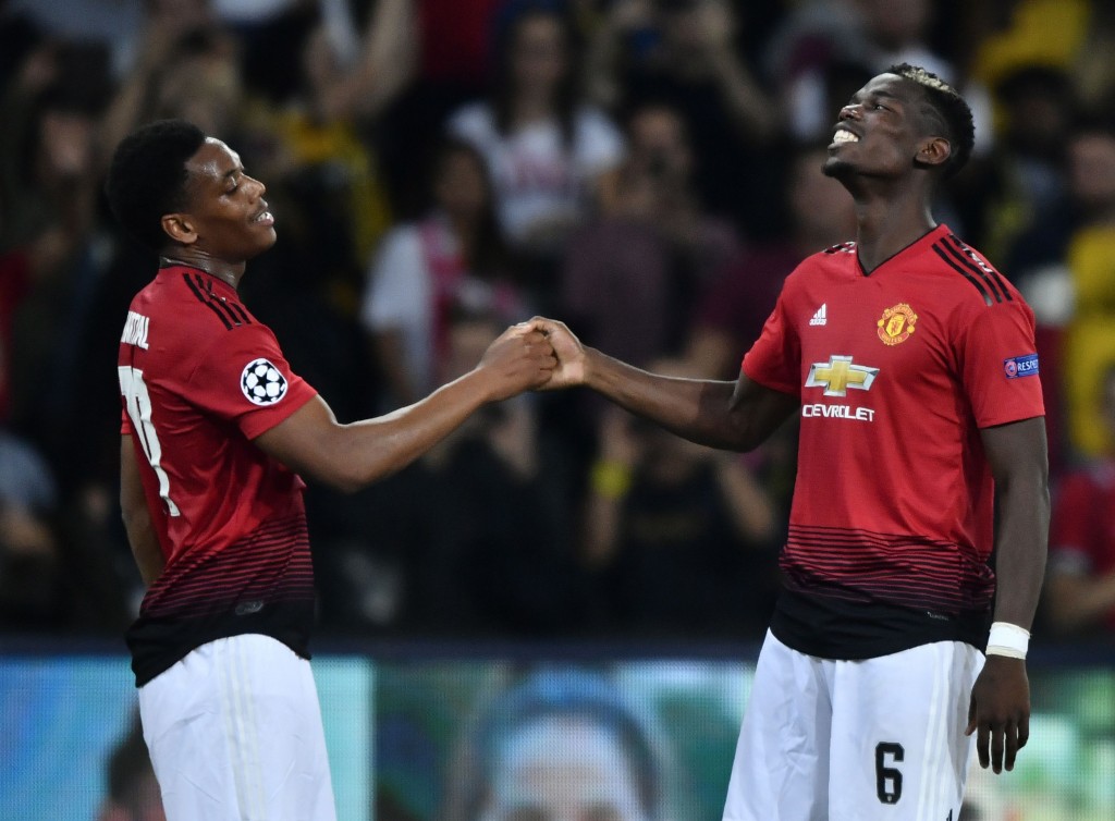 Pogba and Martial led United to victory.
