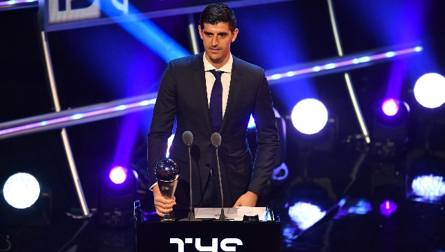 Thibaut Courtois on-stage in London.