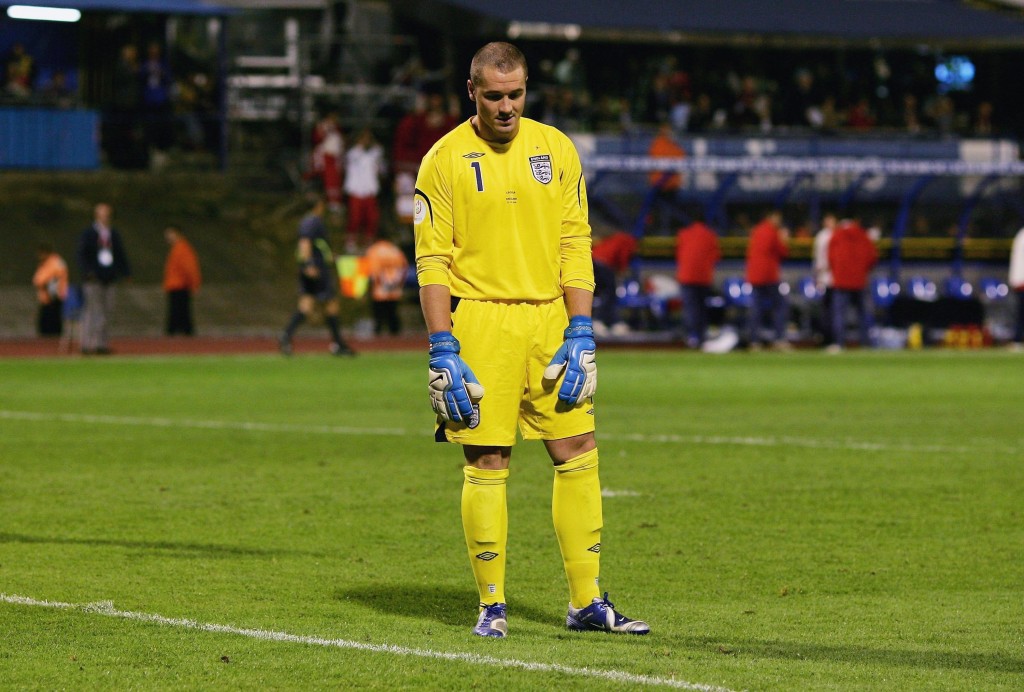 The luckless Paul Robinson watched on as an own-goal doomed England.