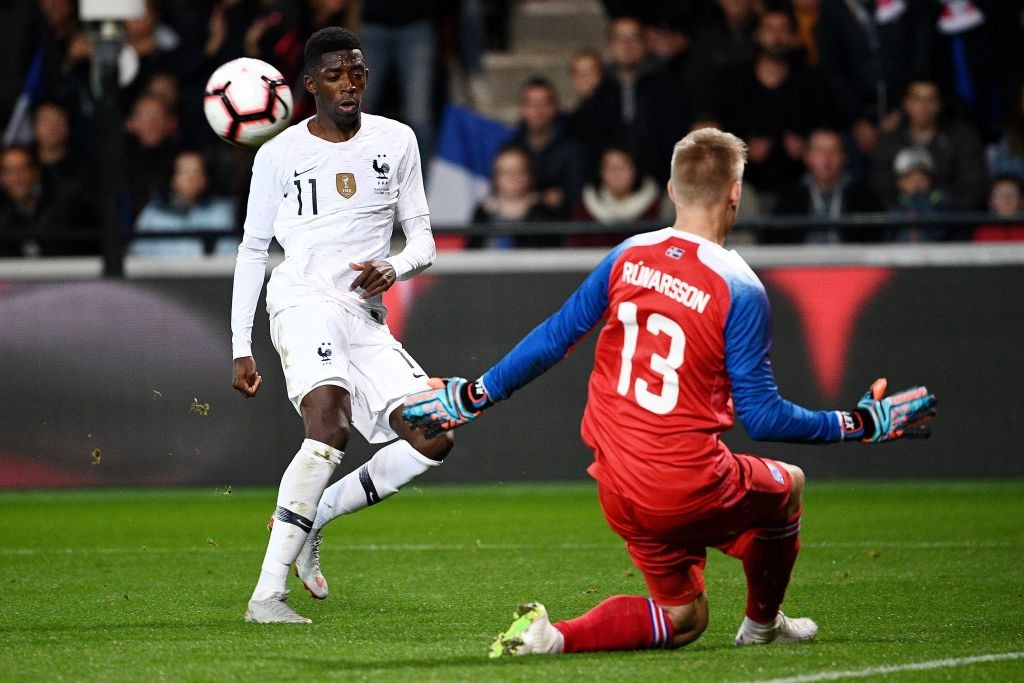 France's forward Ousmane Dembele 