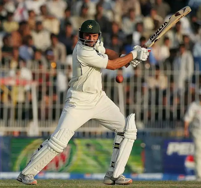 Shahid Afridi on his way to making 141 against India in Chennai in 1999