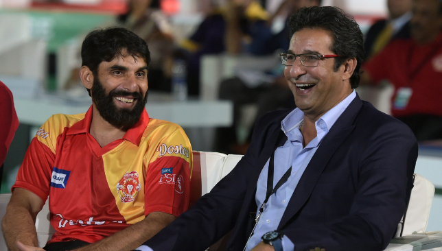 Misbah (l) and Wasim Akram (r) have been handed important roles.
