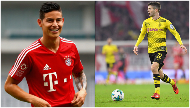 James Rodriguez and Christian Pulisic could team up at Chelsea.