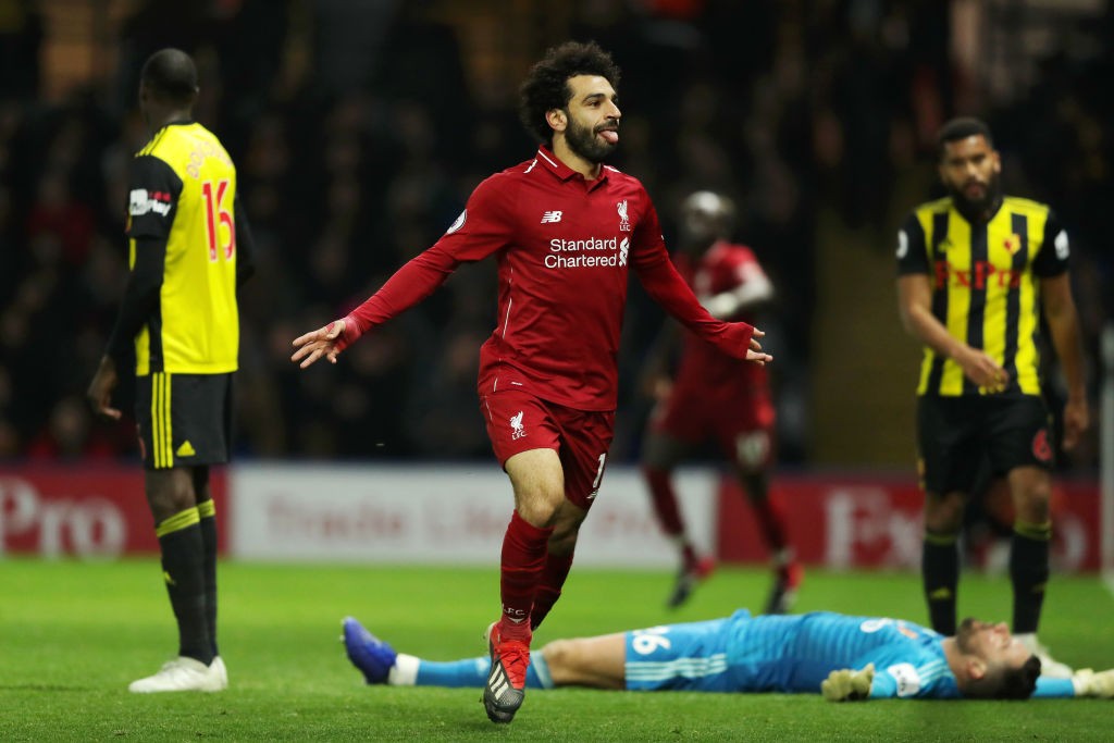 Mohamed Salah celebrates 