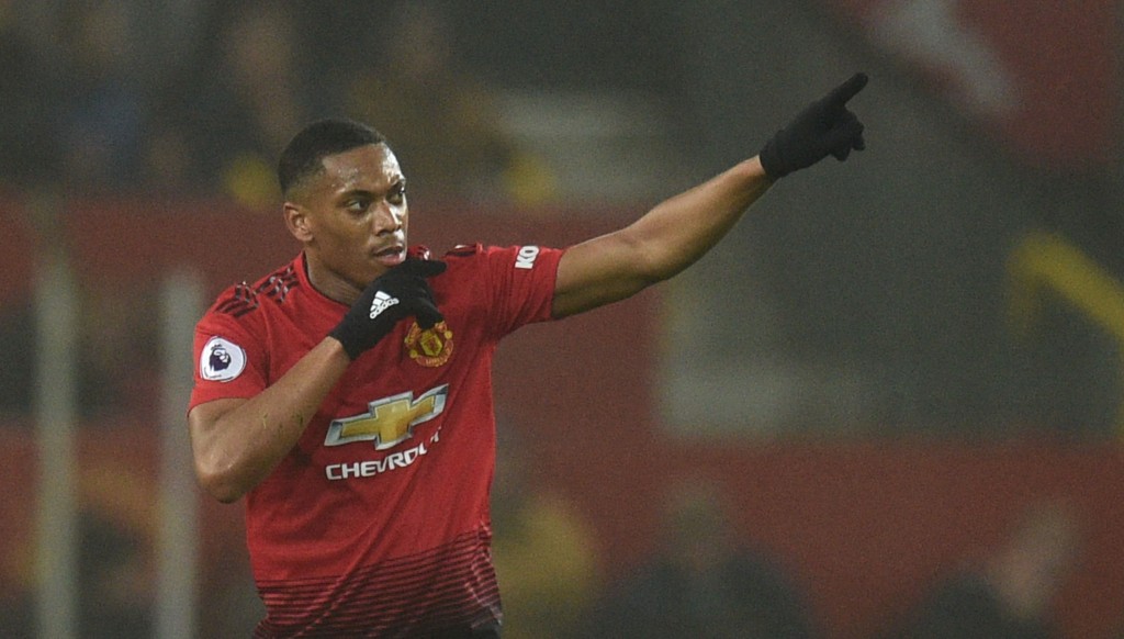 Martial is United's top scorer this season. 