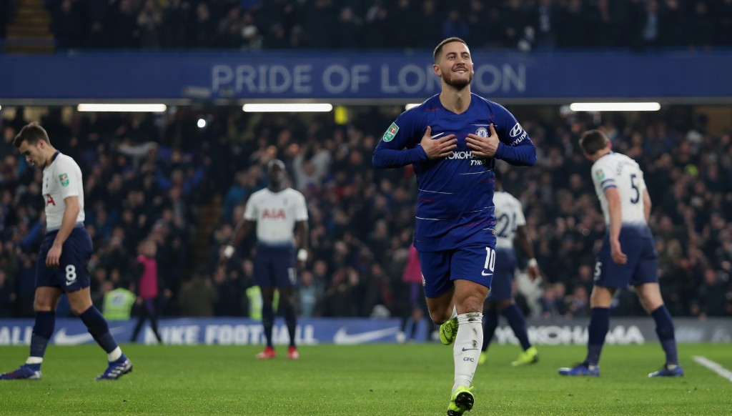 Hazard shrugged off Sarri's pre-match critique to have a fine game for Chelsea.