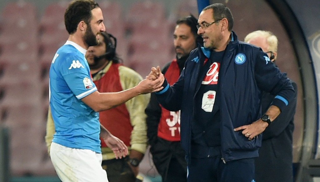 Sarri and Higuain know each other from their time at Napoli.