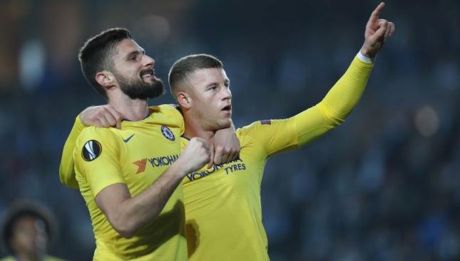 Goalscorers Olivier Giroud and Ross Barkley had put the Blues 2-0 up.