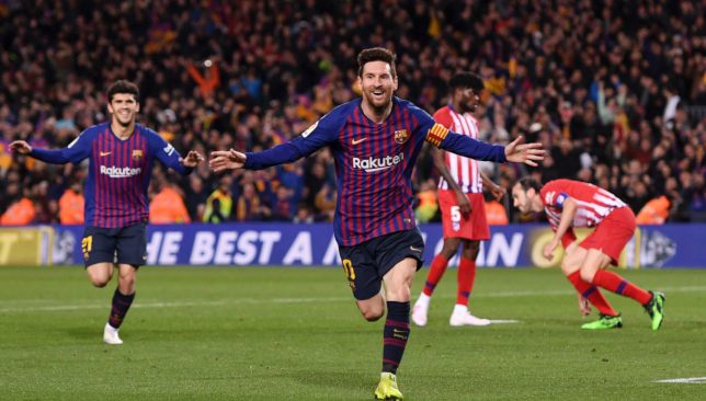 Lionel Messi celebrates 