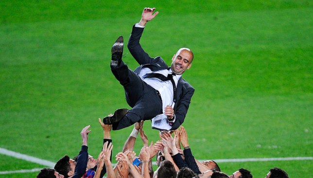 Pep Guardiola during his time at Barcelona 