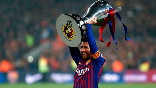 Messi led Barca to another La Liga title on Saturday.