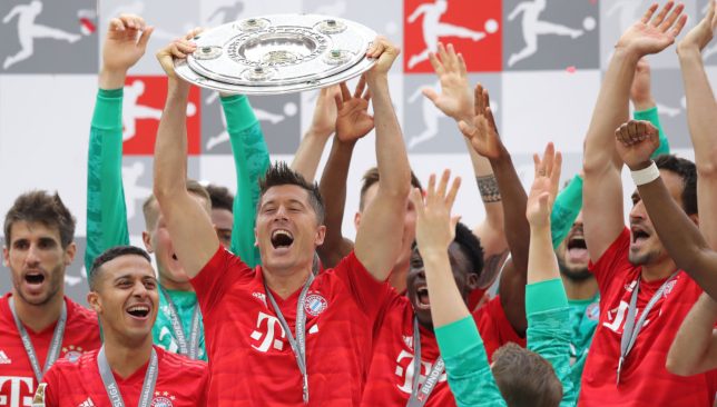 Bayern Munich stars celebrate 