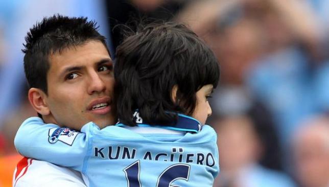 Why does Sergio Aguero have Kun on his shirt and when did he break up with  Diego Maradona's daughter Giannina?